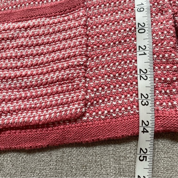 NWT Christopher & Banks White Coral Hook Eye Cotton Pockets Cardigan Sweater - Picture 8 of 10